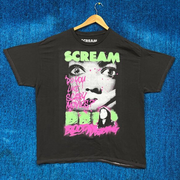 Bloody Disgusting x Scream “Do You Like Scary Movies” Graphic T-Shirt Size Extra - Picture 1 of 4